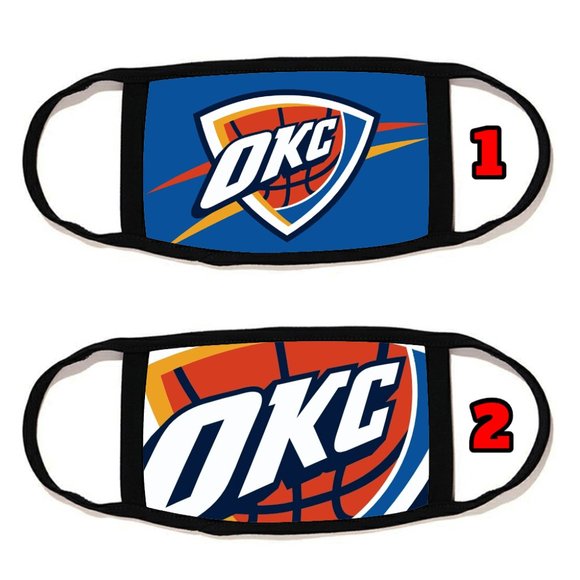 2 PACKS Oklahoma City Thunder face mask face cover